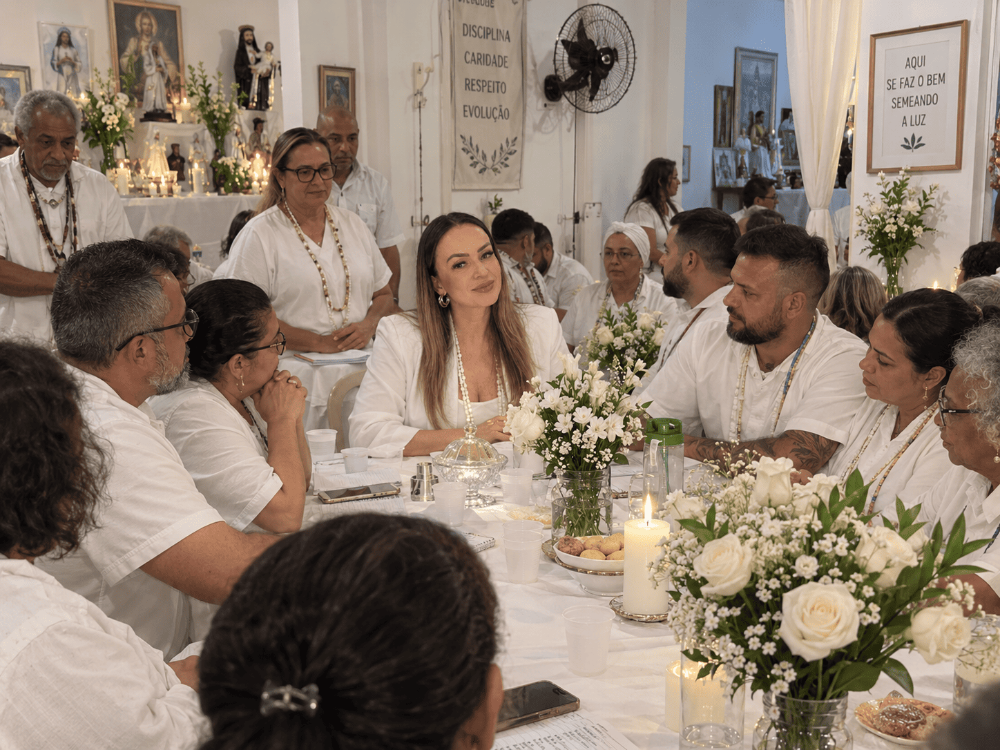 Mesa Branca da Mãe Laura